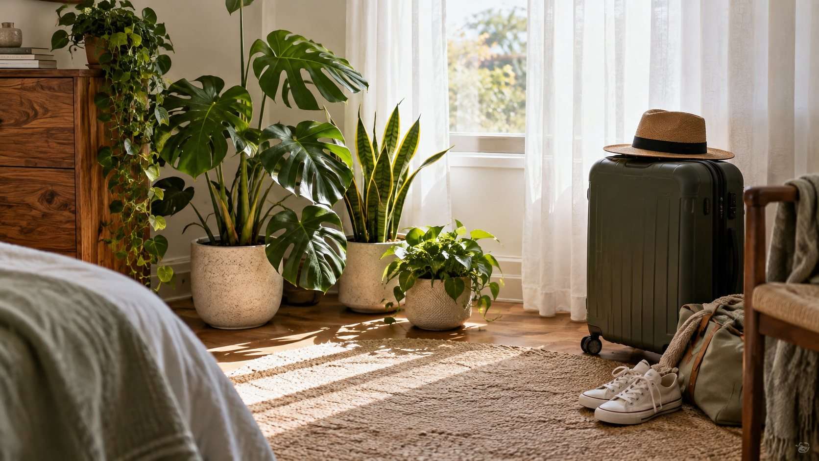 Cómo dejar las plantas en vacaciones: prepara la casa antes de hacer la maleta